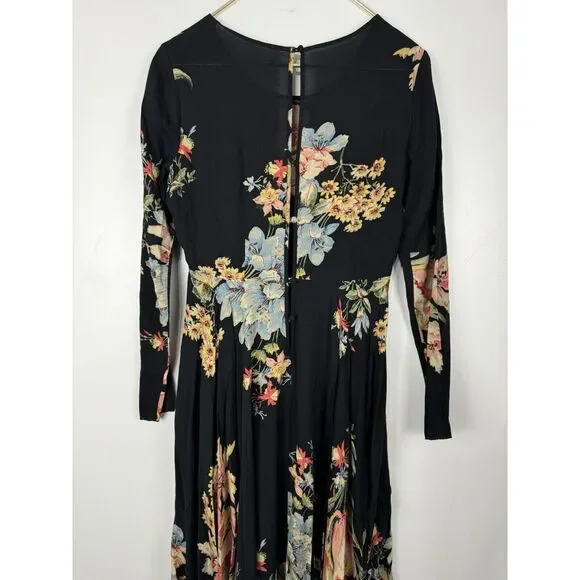 Free People SMALL First Kiss Black Garden Print - Picture 5 of 6